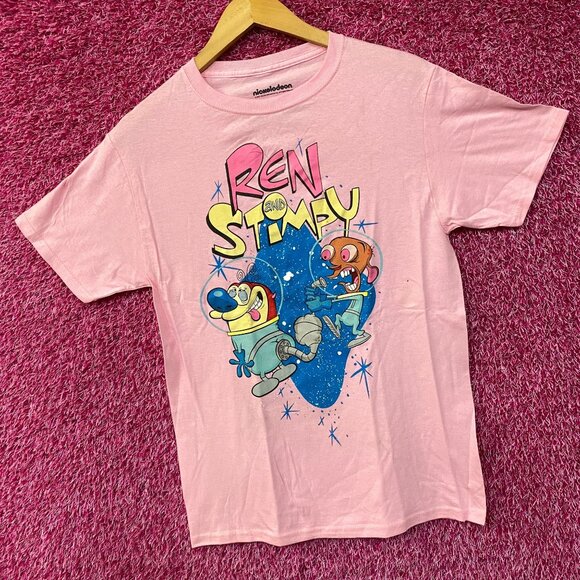Ren and Stimpy Space Walk Pink T-shirt size Small - Picture 3 of 4